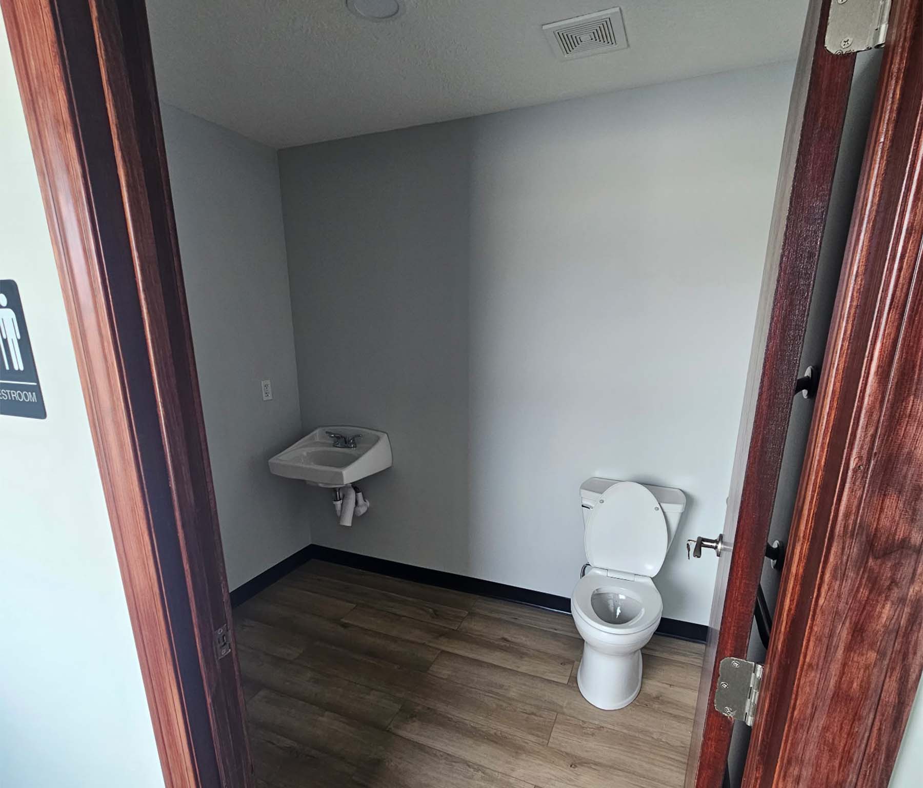 Drone photo that shows Buckeye Flex Space at the corner near the Route 33 entrance